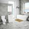 Douche en badmat rechthoekig en roller 48 x 30 cm gecertificeerd teakhout