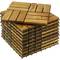 Baldosas 30 x 30 cm 12 listones de madera de teca certificada 10 unidades
