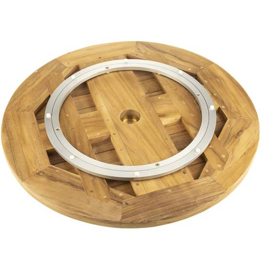  Bandeja giratoria para mesa de comedor, bandeja giratoria de  madera, no es fácil de inclinar, resistente a los arañazos, silenciosa, no  requiere instalación, bandeja de servicio de mesa redonda de rotación
