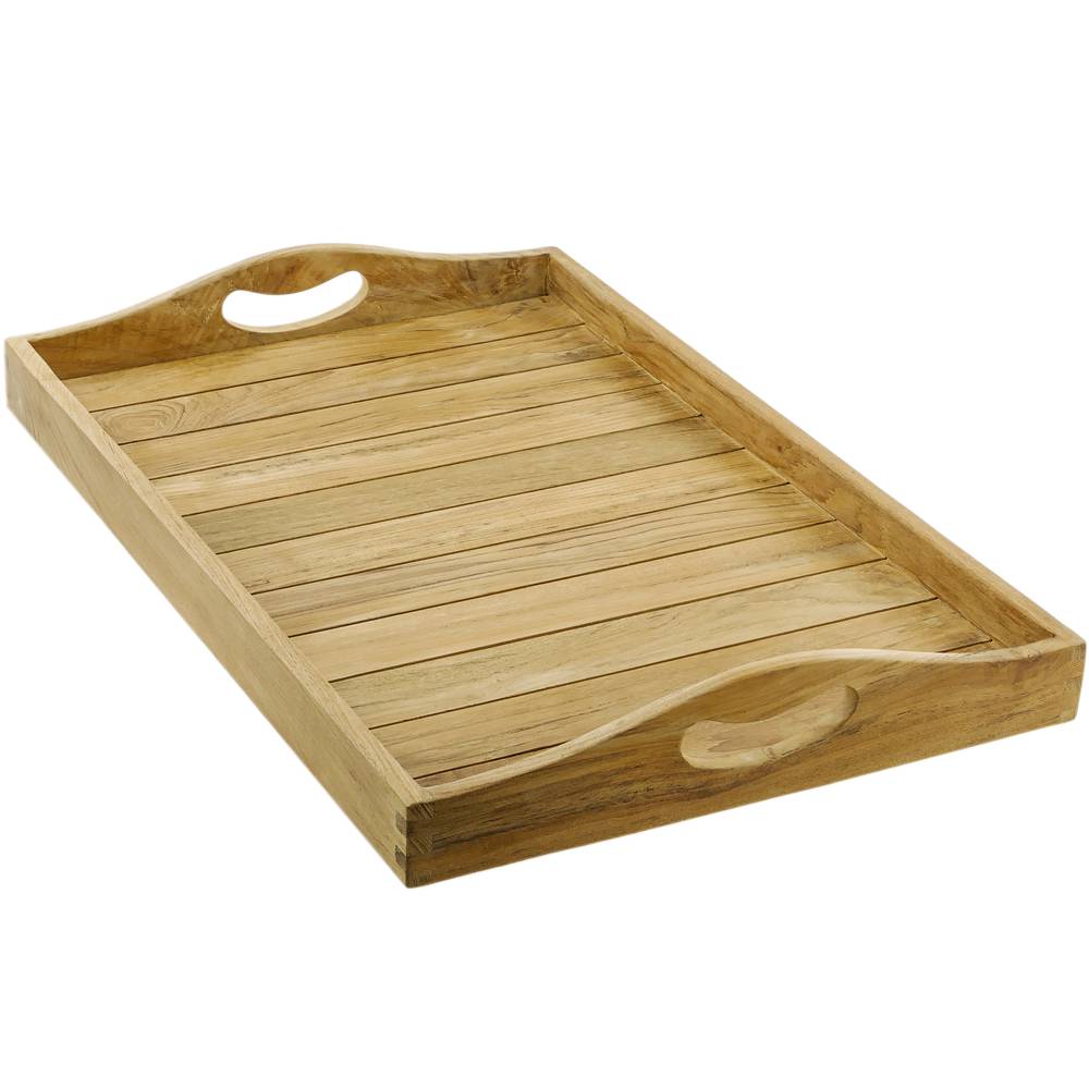 Bath tray with handles 60 x 40 x 5 cm spa wellness certified teak wood