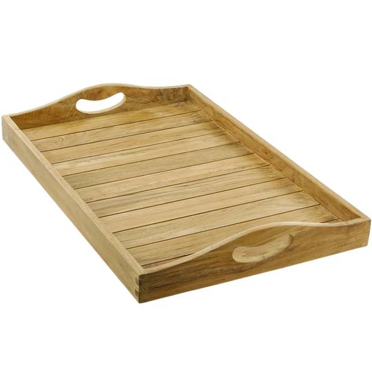 Bath tray with handles 60 x 40 x 5 cm spa wellness certified teak wood