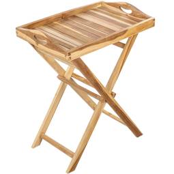 Plateau pliant d'extérieur avec pieds 60 x 70 x 40 cm en bois de teck certifié