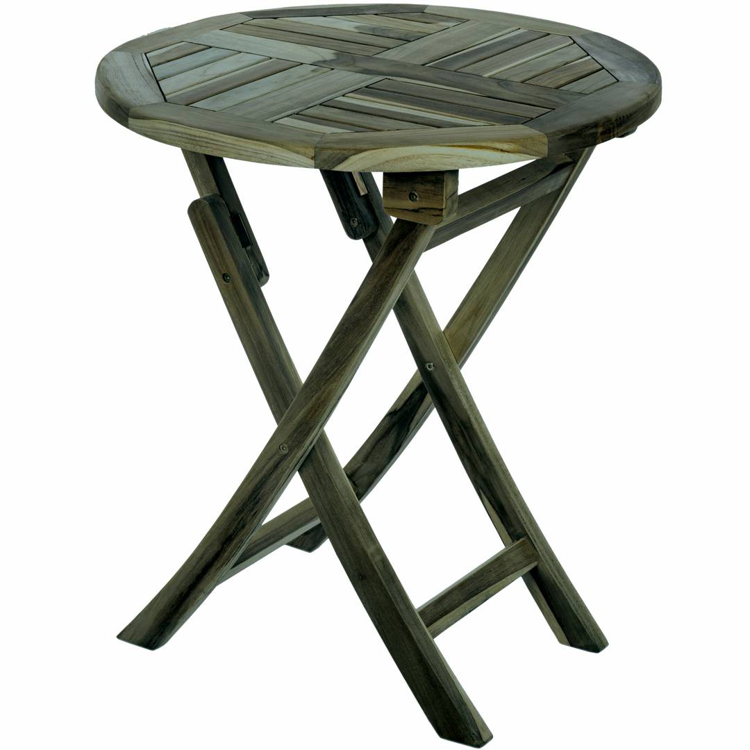 Round Folding Garden Table 66 Cm In, Small Round Wood Garden Table