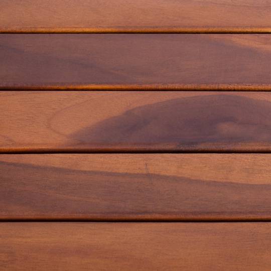 Taula rodona 80 cm plegable per jardí exterior de fusta de teca certificada