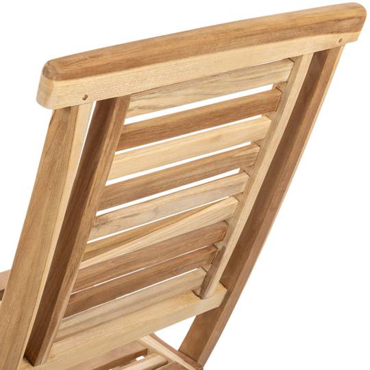 Chaise pliante d'extérieur en bois de teck certifié