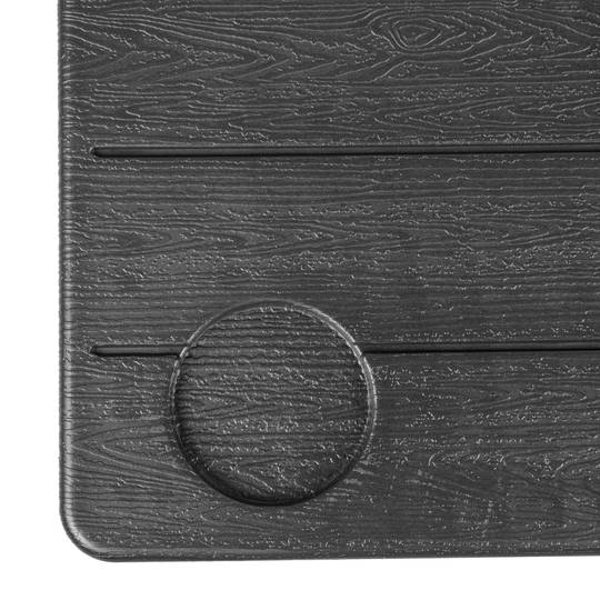 Rechteckiger Klapptisch für Balkon, schwarze Farbe, 60 x 36 cm