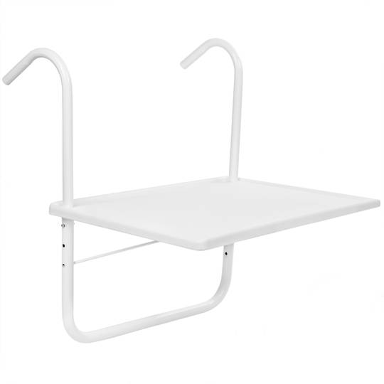 Tavolo rettangolare in polipropilene per balcone 52x40cm bianco