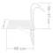 Tavolo rettangolare in polipropilene per balcone 52x40cm bianco