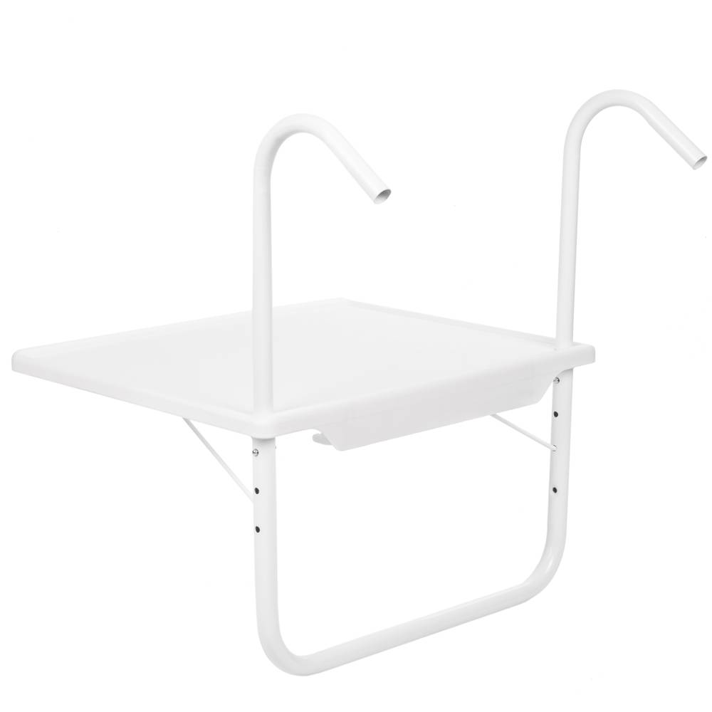 Tavolo rettangolare in polipropilene per balcone 52x40cm bianco