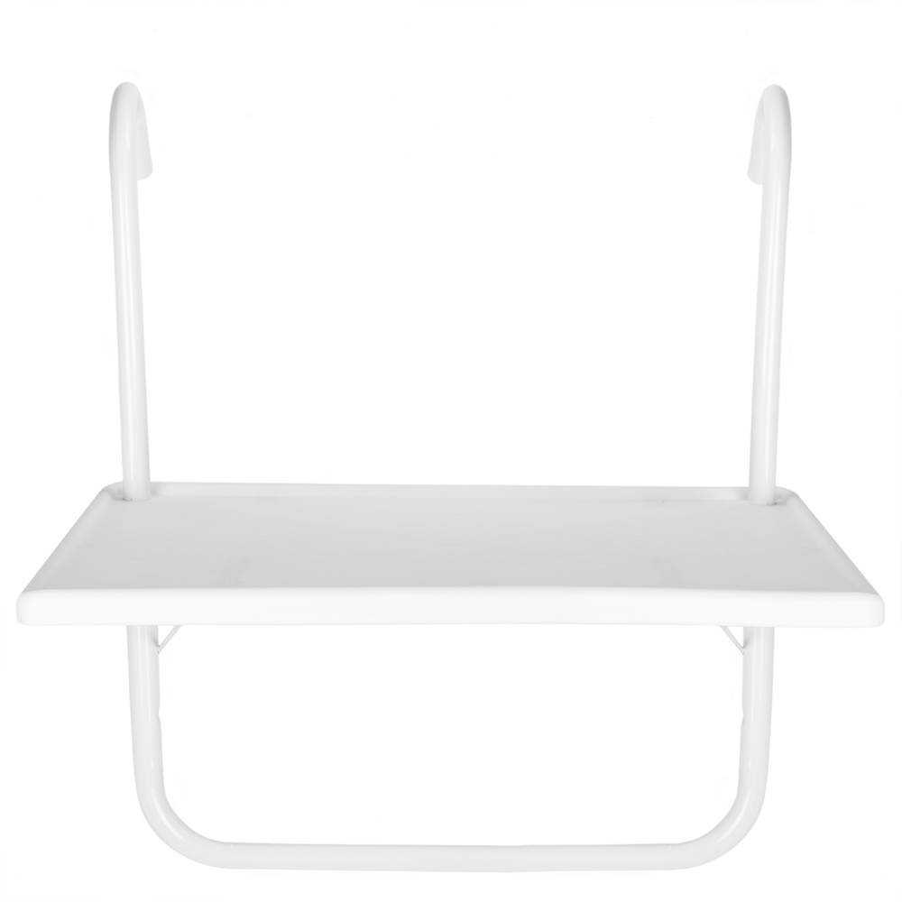 Tavolo rettangolare in polipropilene per balcone 52x40cm bianco