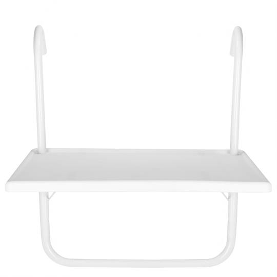 Tavolo rettangolare in polipropilene per balcone 52x40cm bianco