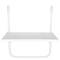 Tavolo rettangolare in polipropilene per balcone 52x40cm bianco