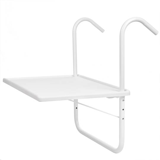 Tavolo rettangolare in polipropilene per balcone 52x40cm bianco