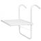 Tavolo rettangolare in polipropilene per balcone 52x40cm bianco