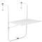 Taula plegable rectangular de metall per a balcó color blanc 60x40 cm