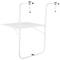Taula plegable rectangular de metall per a balcó color blanc 60x40 cm