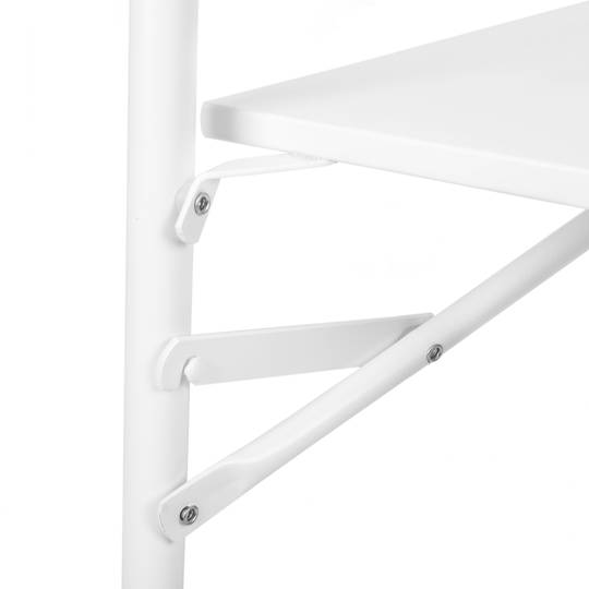 Taula plegable rectangular de metall per a balcó color blanc 60x40 cm
