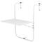 Taula plegable rectangular de metall per a balcó color blanc 60x40 cm