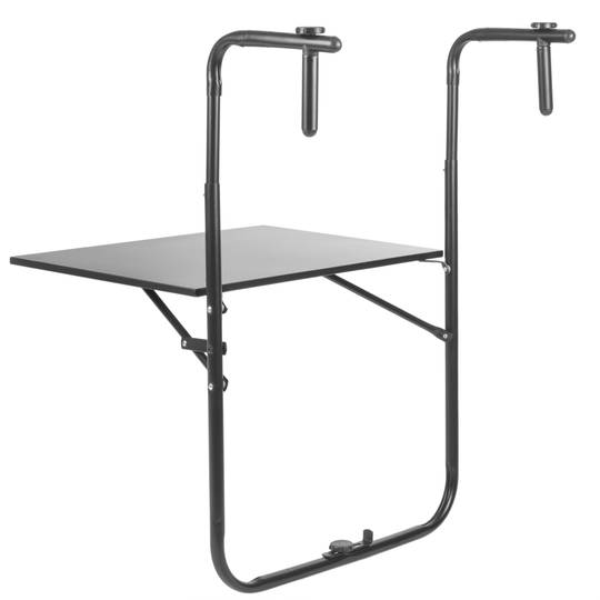 Metalowy stół rozkładany na balkon 60x40cm czarny