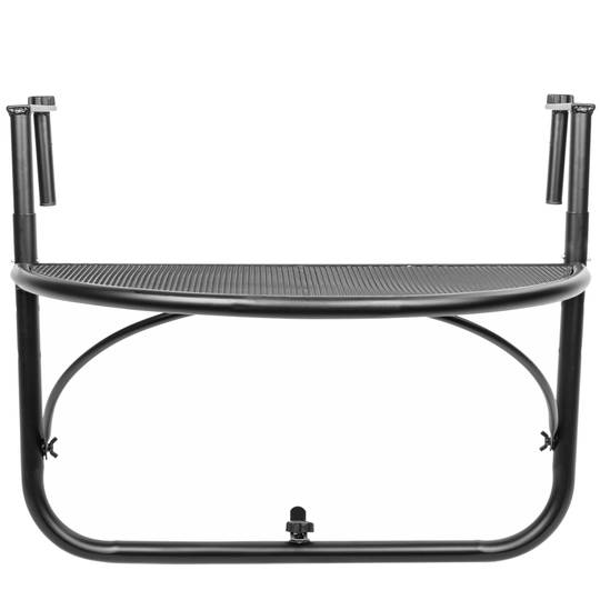 Mesa dobrável semicircular para varanda 60x30cm preto