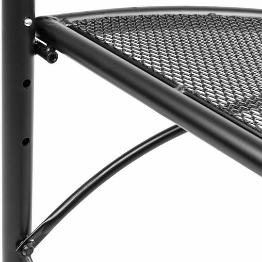 Mesa dobrável semicircular para varanda 60x30cm preto