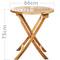 Set ronde tafel 66 cm en 2 stoelen voor buitentuin in gecertificeerd teakhout