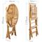 Set ronde tafel 66 cm en 2 stoelen voor buitentuin in gecertificeerd teakhout