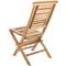 Set ronde tafel 66 cm en 2 stoelen voor buitentuin in gecertificeerd teakhout