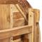 Set ronde tafel 66 cm en 2 stoelen voor buitentuin in gecertificeerd teakhout