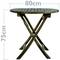 Table ronde 80 cm et 2 chaises pour jardin d'extérieur en bois de teck certifié