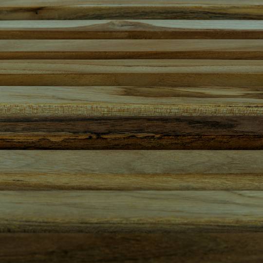 Table ronde 80 cm et 2 chaises pour jardin d'extérieur en bois de teck certifié