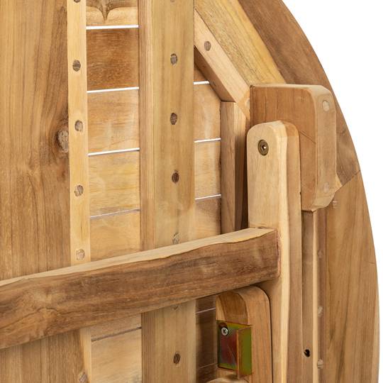 PrimeMatik - Mesa abatible 60 x 40 cm de madera de teca