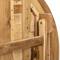 Conjunto de mesa redonda 90 cm y 3 sillas para jardín exterior de madera de teca certificada