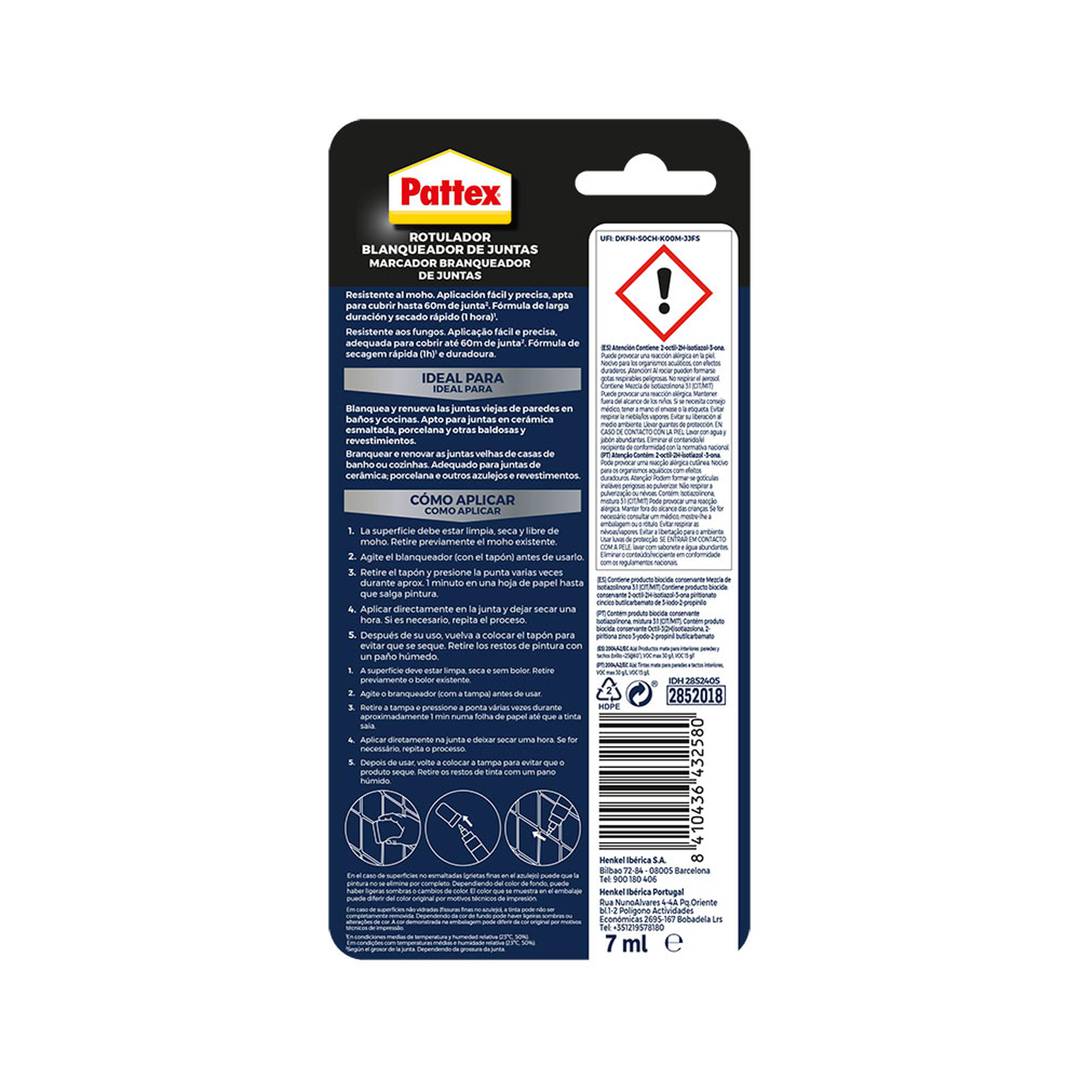 Joint whitening marker for bathrooms and kitchen 7ml Pattex 2852405