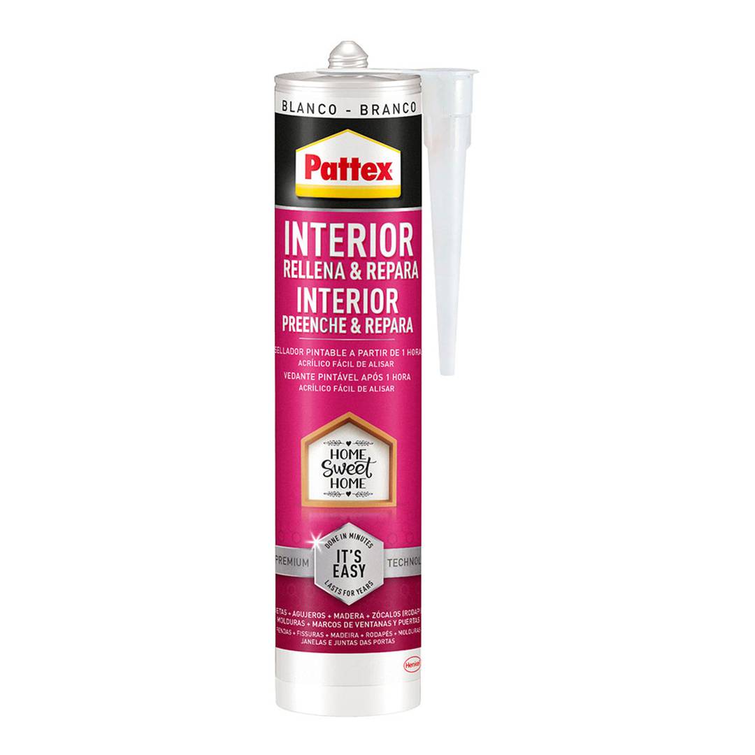 White sealant for interior fills and repairs 280 ml of Pattex