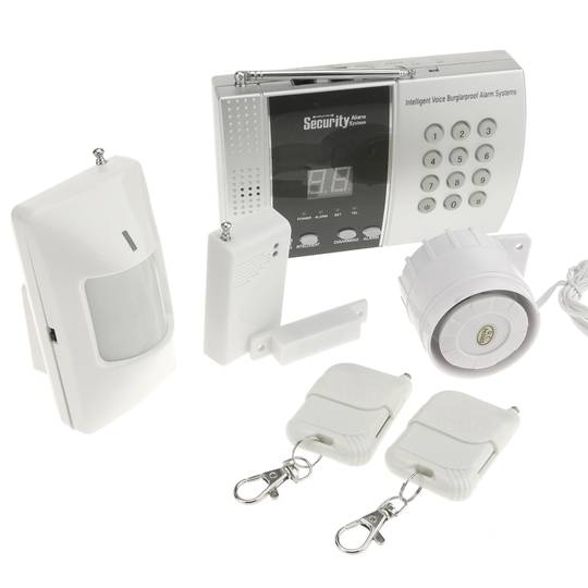 Landline alarm with keypad and display