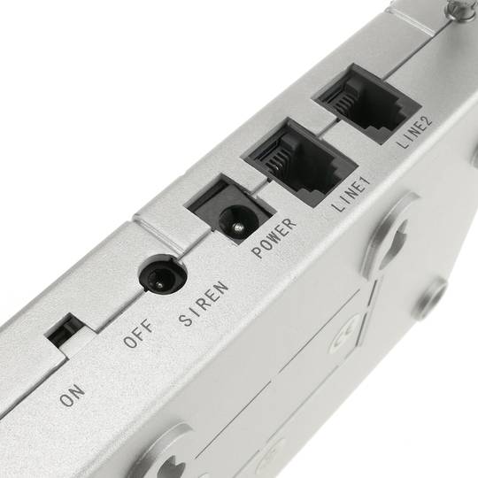 Landline alarm with keypad and display