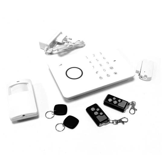 Alarma para GSM de 4 bandas con teclado táctil y llavero RFID