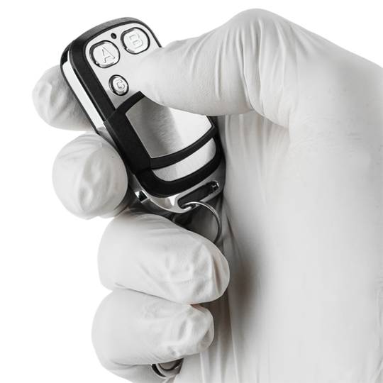 4-knops draadloze bediening met deksel en metallic