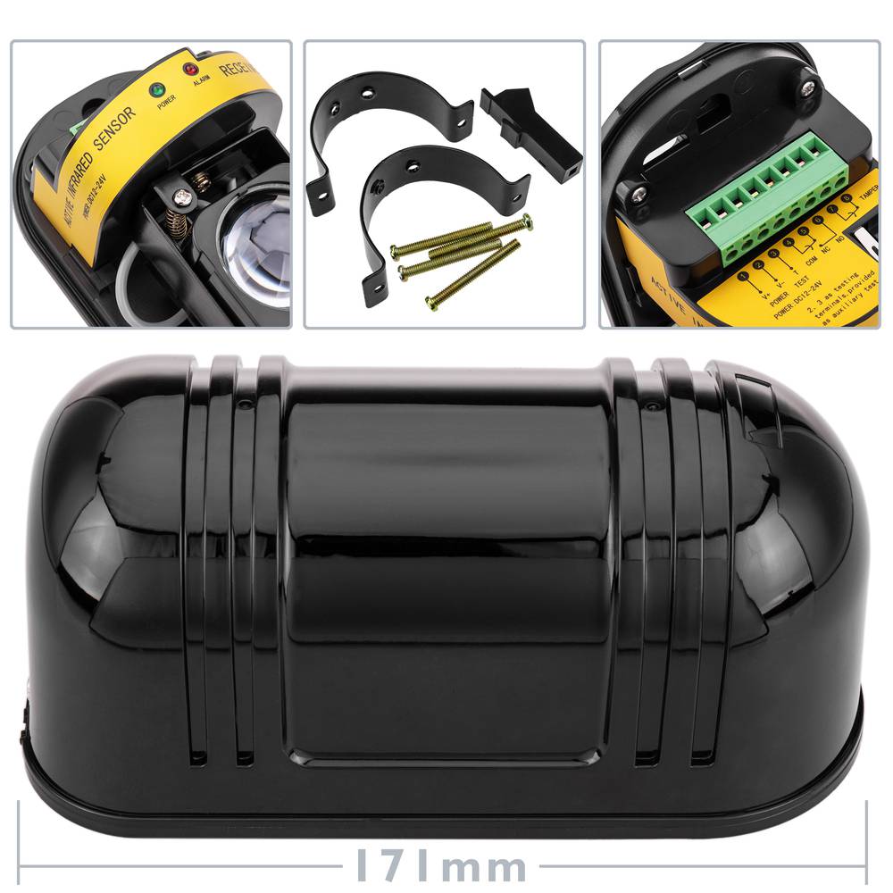 Barreira de detector infravermelho compacta de 2 raios para distância de 60m a 60m