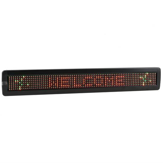 Panneau LED Poster électronique programmable 80x7 rouge vert LED