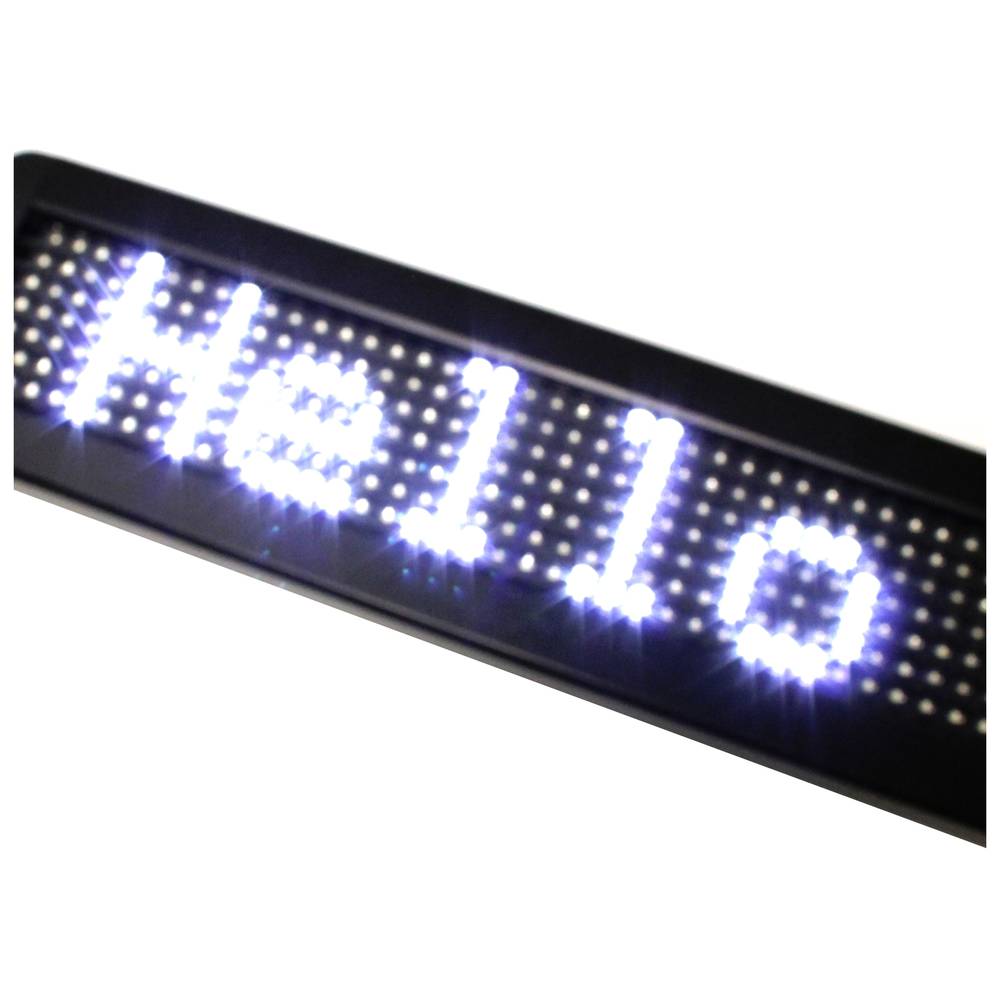 LED signboard Programmable electronic sign of 80x7 intense white LED