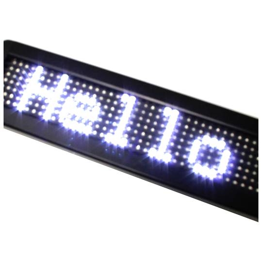 LED signboard Programmable electronic sign of 80x7 intense white LED
