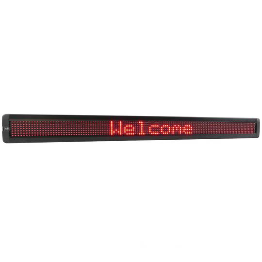 LED moving sign programmable scrolling message sign board 120x7 red LED