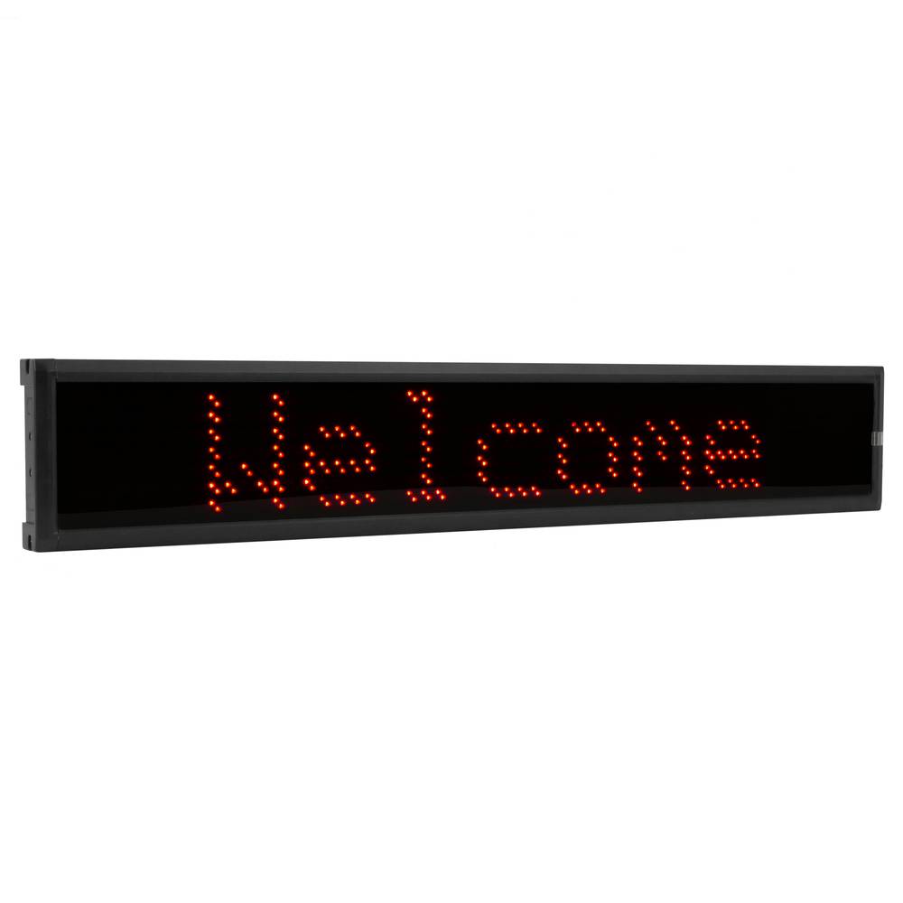 LED moving sign programmable scrolling message sign board 60x7 red high bright
