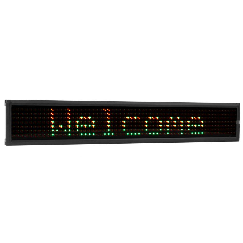 LED moving sign programmable scrolling message sign board 60x7 RGY high bright