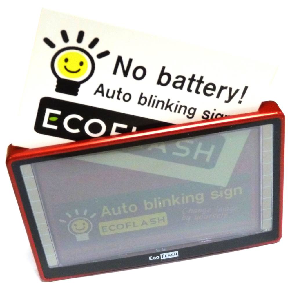 Rótulo personalizable ECOFLASH sin batería 112x68