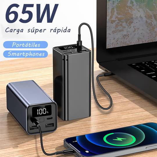 Batteria esterna per laptop 65W da 20000mAh Leotec LEPOW65W20K