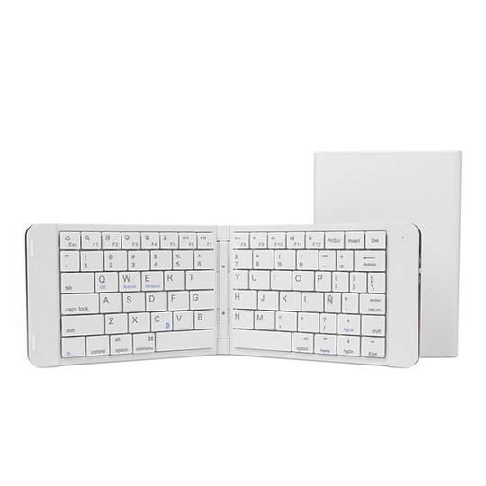 Leotec LERK04W white mini foldable bluetooth keyboard