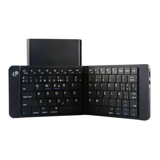 Leotec LERK04K black mini foldable bluetooth keyboard